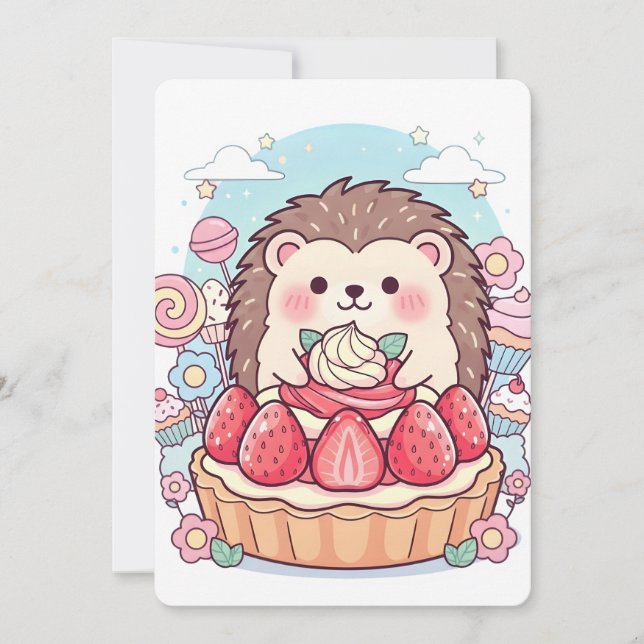 Kawaii süße Kunst Einladung (Vorderseite)