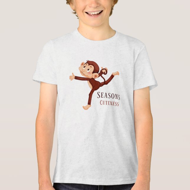 Kawaii Süßer Charakter Tri-Blend Shirt (Vorderseite)