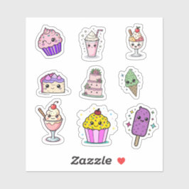 Kawaii Süßigkeiten-Stickerbogen Aufkleber