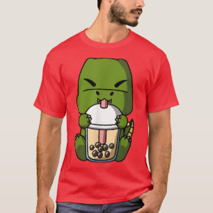 Kawaii T-Rex Dinosaur Boba Milk Tea Bubble Tee Ani