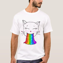 Kawaii T - Shirt. Trendy niedliche Katze mit indiv
