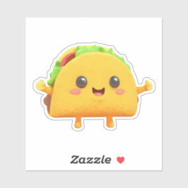 Kawaii Taco Aufkleber