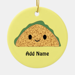 Kawaii Taco Keramik Ornament