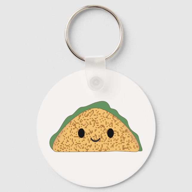 Kawaii Taco Schlüsselanhänger (Vorderseite)