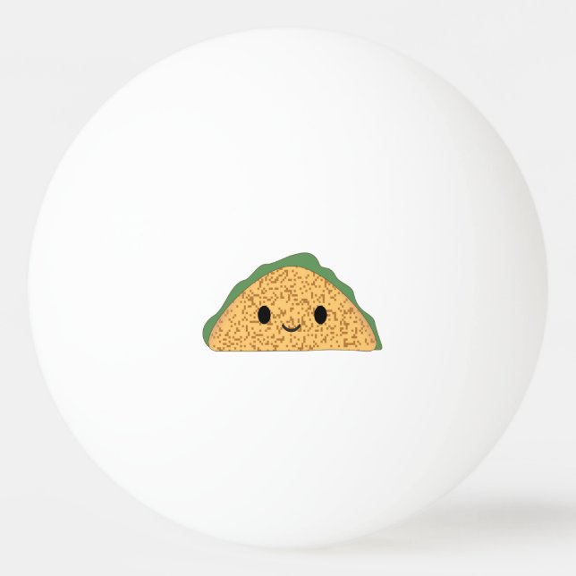 Kawaii Taco Tischtennisball (Vorderseite)