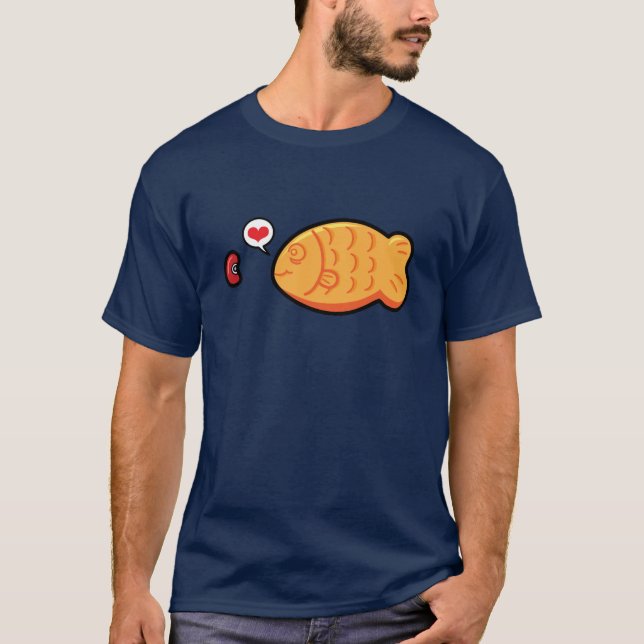 Kawaii Taiyaki japanischer Fisch-förmiger Kuchen-T T-Shirt (Vorderseite)