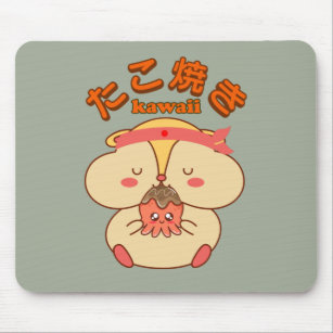 Kawaii Takoyaki Niedlich Food Vintag Hamster Mousepad