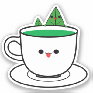 Kawaii Tea Cup Vinyl Sticker