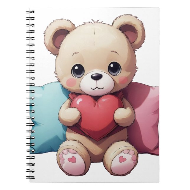 Kawaii Teddy Bear Notizblock (Vorderseite)