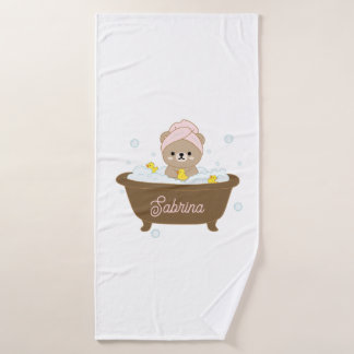 Kawaii Teddy Bear Towel Badehandtuch