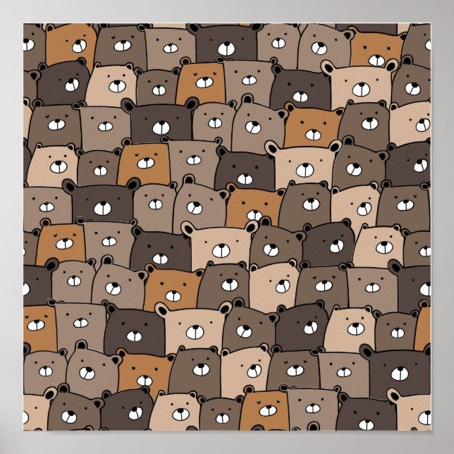 Kawaii teddy Bears Poster (Vorne)