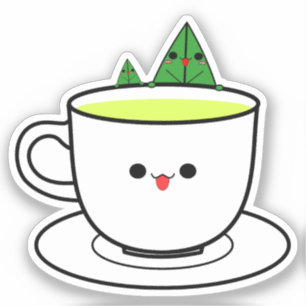 Kawaii-Teetassen-Vinyl-Aufkleber Aufkleber