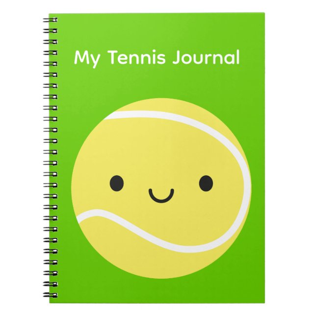 Kawaii Tennis Ball Notizblock (Vorderseite)