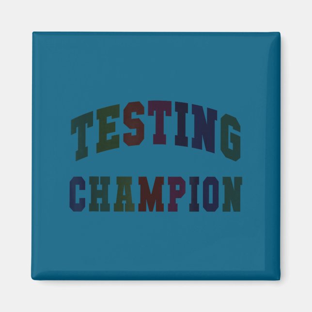 Kawaii-Testchampion-Test-Tag-Lehrer-bruh-Mathe Magnet (Vorne)