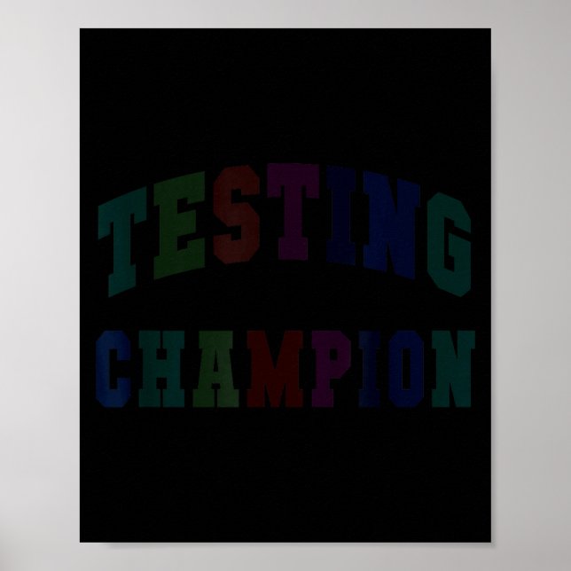 Kawaii-Testchampion-Test-Tag-Lehrer-bruh-Mathe Poster (Vorne)