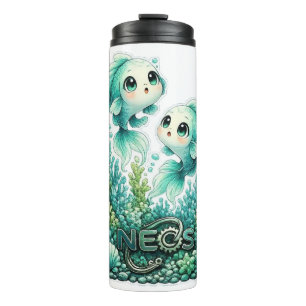 Kawaii Tierkreiszeichen Neos Fische Thermosbecher