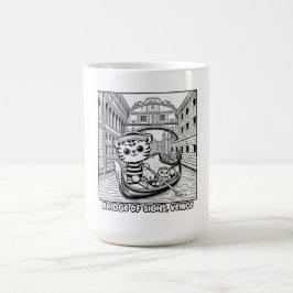 Kawaii Tiger an der Seufzerbrücke Venedig Kaffeetasse