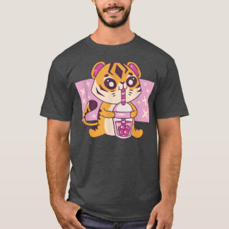 Kawaii Tiger Baby mit Boba Tee Niedlicher japanisc