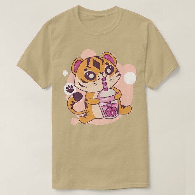 Kawaii Tiger Boba Tea Bubble Tee Anime Kawaii Neko (Design vorne)