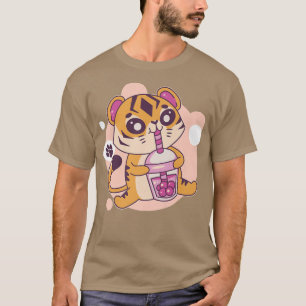 Kawaii Tiger Boba Tea Bubble Tee Anime Kawaii Neko