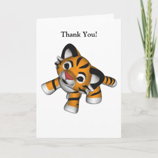 Kawaii Tiger danken Ihnen zu kardieren Dankeskarte