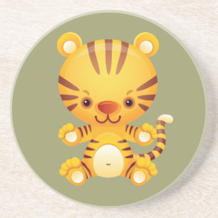 Kawaii Tiger Sandstein Untersetzer