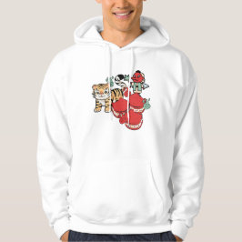 Kawaii-Tiger, Tengu und Katzen-Macarons Hoodie