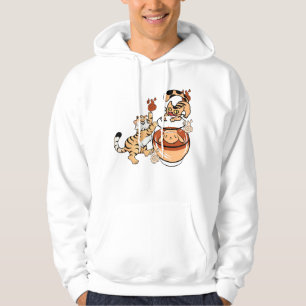 Kawaii-Tiger und Nekomata-Teeglas-Hund Hoodie