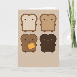 Kawaii Toast Karte