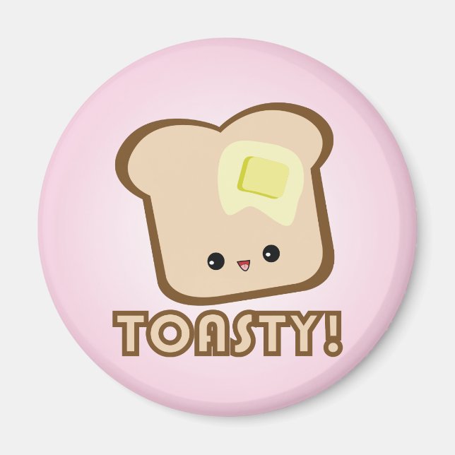 Kawaii Toasty! Toast Magnet (Vorne)