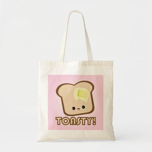 Kawaii Toasty! Toast-Taschentasche Tragetasche (Vorne)