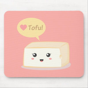 Kawaii Tofu, der Leute zum Liebetofu fragt Mousepad