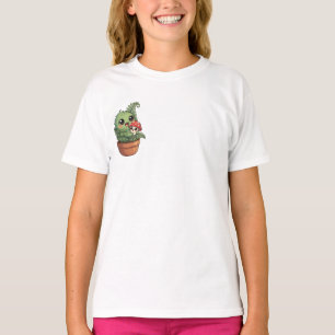 Kawaii Topf-Farn-Monster umarmt Pilz-Kinder T-Shirt