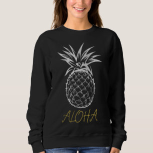 Kawaii Tropical Fruit Pun Aloha Ananas Grafik Sweatshirt
