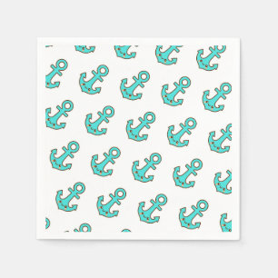 Kawaii Türkis Anchor - Whimsical & Cheerful Serviette
