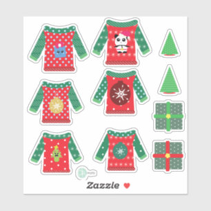 Kawaii Ugly Sweaters Weihnachtsplaner Stickers Aufkleber