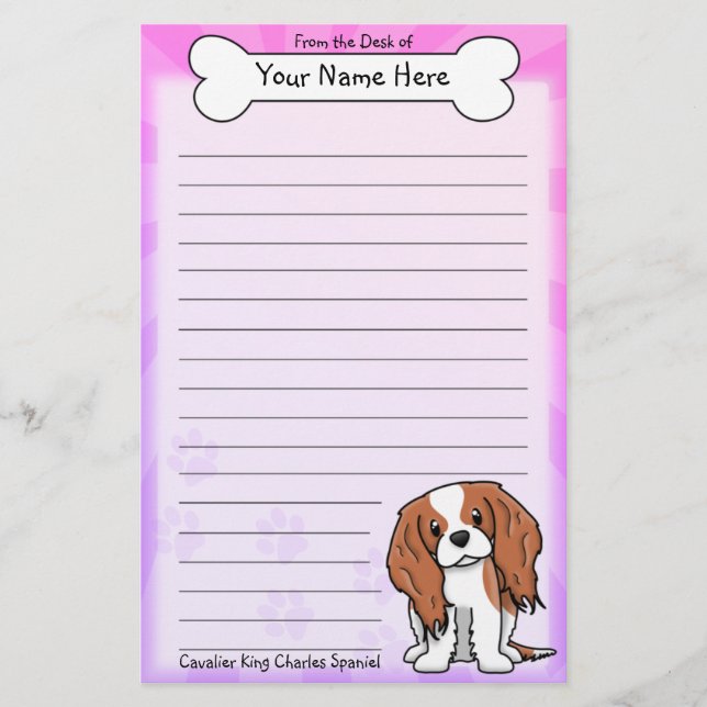 Kawaii unbekümmertes Königcharles Briefpapier (Vorderseite)