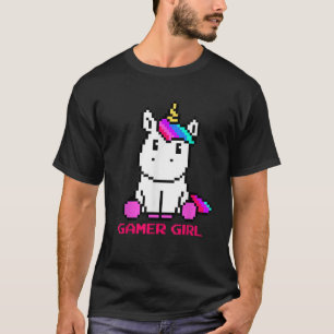 Kawaii Unicorn Gaming Video Games-Charakter Gamer T-Shirt