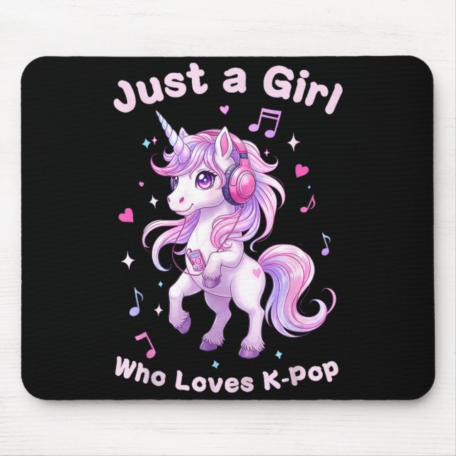 Kawaii Unicorn K-p Lover For Girls Fans  Mousepad (Vorne)