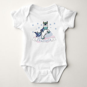 Kawaii Unicorn Niedliche Stars Wolken Name Baby Strampler