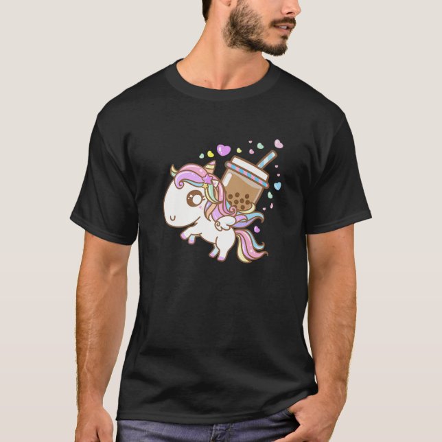 Kawaii Unicorn Pegasus T-Shirt (Vorderseite)