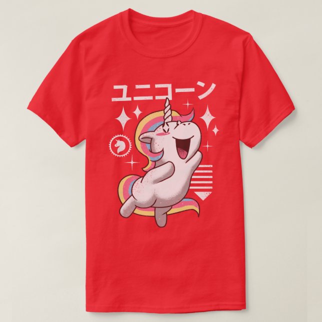 Kawaii Unicorn T-Shirt (Design vorne)