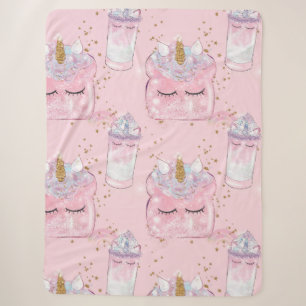 Kawaii Unicorn Toast & Milkshake - Pastel Sherpadecke