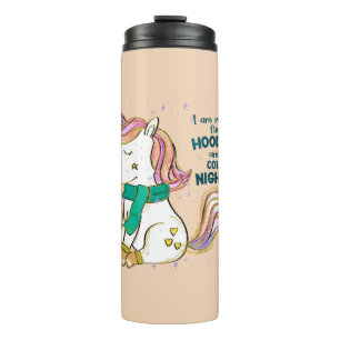Kawaii Unicorn Winter und Feiertage Thermosbecher