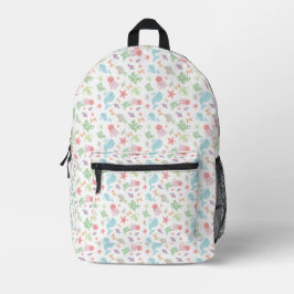 Kawaii Unter dem Meer Baby Shower Neutral Pastell  Bedruckter Rucksack