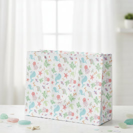 Kawaii unter der Sea Baby Shower Neutral Pastel Große Geschenktüte