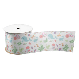 Kawaii unter der Sea Baby Shower Neutral Pastel Satinband