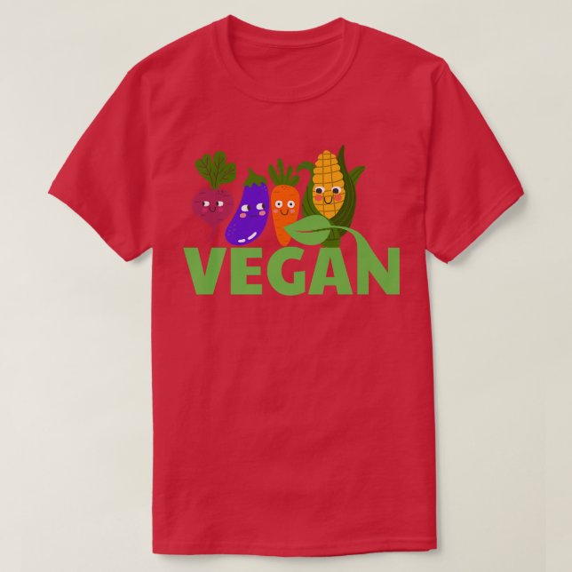 Kawaii Vegetables Pflanze basierend auf Ernährung  T-Shirt (Design vorne)