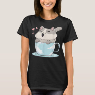 Kawaii Vintag Style Japenese Ramen Cat T-Shirt
