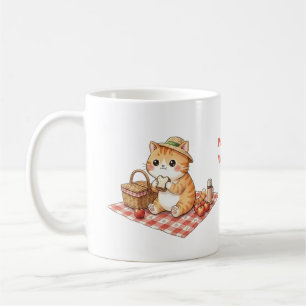 Kawaii Vintage Ingwerkatze Picknick Tasse